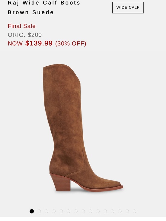 Dolce Vita Shoes - Dolce Vita Raj chocolate Suede Wide-Calf Boot